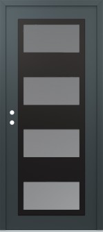 Diamond C2 36" x 80" anthracite/anthracite frosted Glass Panel black RHI