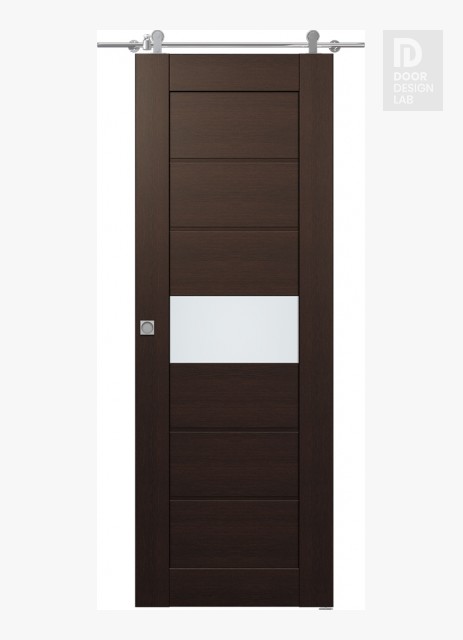 Edna Vetro Veralinga Oak Modern Interior Barn Door by Belldinni