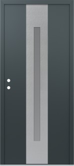 DIAMOND A2 36" X 80" ANTHRACITE/ANTHRACITE FROSTED GLASS PANEL STAINLESS STEEL RHI