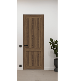 Shaker 2 Panel Pecan Nutwood Frameless