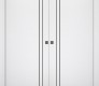 Smart Pro 2V Black Polar White Modern Interior Double Pocket Doors by Belldinni
