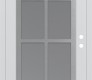 Modern Steel Front Door Diamond C16 36" x 80" white/white frosted Glass Panel stainless steel LHI