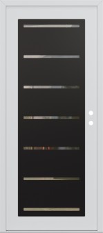 Diamond C11 36" x 80" white/white clear Glass Panel black LHI