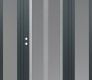 Modern Steel Front Door Diamond C14 60" x 80" anthracite/anthracite frosted Glass Panel stainless steel RHI with 2 Sidelites frosted Glass