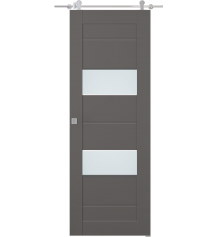 Vita Vetro Gray Matte Barn doors