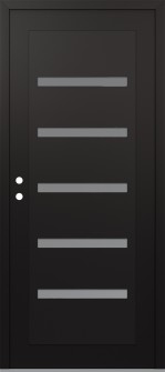 Diamond C7 36" x 80" black/white frosted Glass Panel black RHI