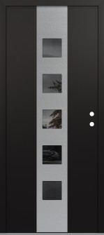 DIAMOND A13 36" X 80" BLACK/BLACK MIRRORED GLASS PANEL STAINLESS STEEL LHI