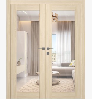Avon 207 Clear Vetro Loire Ash Double doors