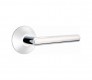 Emtek stuttgart door lever with modern rosette passage left hand polished chrome (us26) 5107