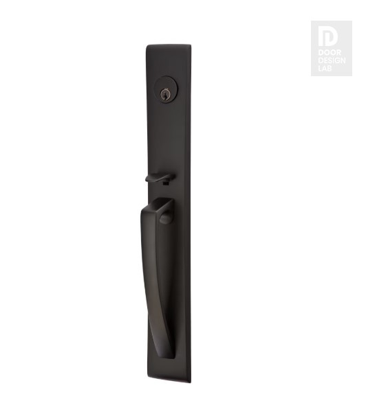 EMTEK ORION DOUBLE CYLINDER KEYD 4826 FLAT BLACK US19 for Steel Front Doors