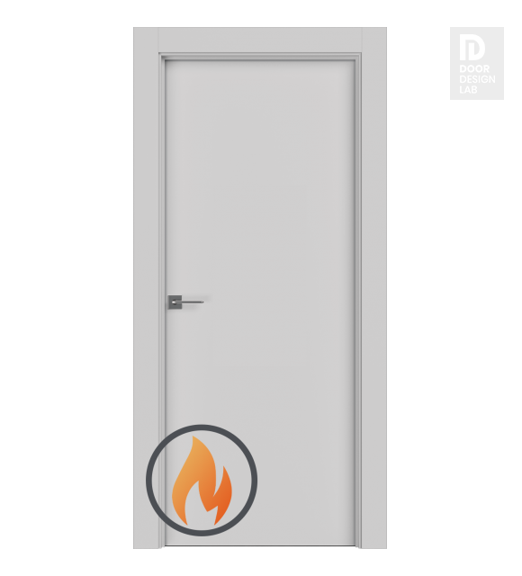 20 Min Fire Rated Primed Modern Interior Door by Belldinni