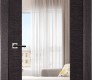 Avanti 207 Clear Vetro Black Apricot Modern Interior Pocket Door by Belldinni