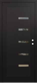 Diamond C8 36" x 80" black/black clear Glass Panel black LHI