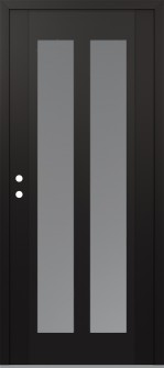 Diamond C14 36" x 80" black/white frosted Glass Panel black RHI