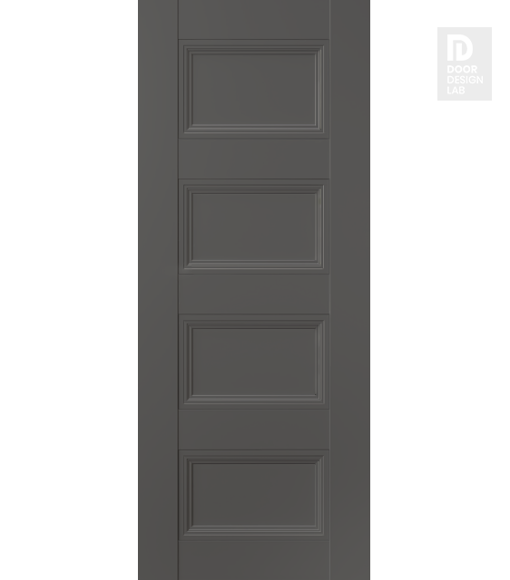 Modern Interior DOOR SLAB OXFORD DUO 07 3R GRAY MATTE 24" X 80" X 1 3/4"