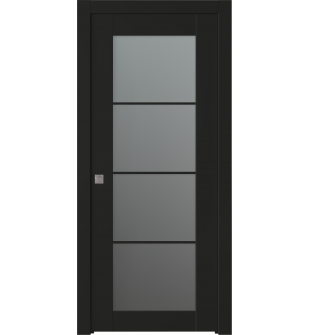 Avon 4 Lite Vetro Black Matte Pocket doors