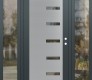 Modern Steel Front Door Diamond C8 68" x 80" anthracite/anthracite clear Glass Panel stainless steel LHI with 2 Sidelites clear Glass