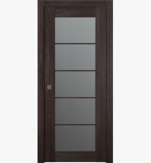 Avon 5 Lite Vetro Veralinga Oak Pocket doors