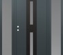 DIAMOND A6 68" X 80" ANTHRACITE/ANTHRACITE FROSTED GLASS PANEL BLACK LHI WITH 2 SIDELITES FROSTED GLASS