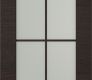 Modern Interior NDOOR SLAB AVANTI 8 LITE VETRO BLACK APRICOT 30" X 84" X 1 3/4" TEMPERED FROSTED GLASS