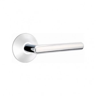 EMTEK STUTTGART LEVER WITH MODERN ROSETTE PASSAGE RH POLISHED CHROME (US26) 5107