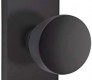 Modern Steel Front Door EMTEK ROUND KNOB WITH MODERN RECTANGULAR ROSETTE PRIVACY RH FLAT BLACK (US19) 5212