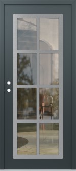 Diamond C16 36" x 80" anthracite/anthracite clear Glass Panel stainless steel RHI