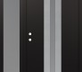 Modern Steel Front Door DIAMOND A2 52" X 80" BLACK/WHITE FROSTED GLASS PANEL STAINLESS STEEL RHI WITH SIDELITE FROSTED GLASS