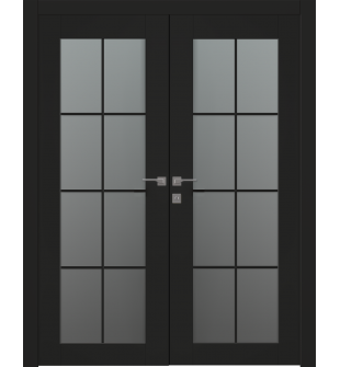 Avon 8 Lite Vetro Black Matte Double doors