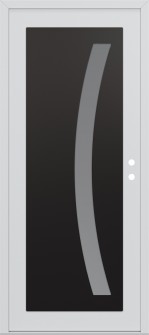 Diamond C4 36" x 80" white/white frosted Glass Panel black LHI