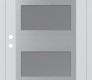 Modern Steel Front Door Diamond C2 36" x 80" white/white frosted Glass Panel stainless steel RHI