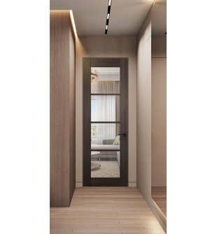 Avon 4 Lite Clear Vetro Veralinga Oak Frameless