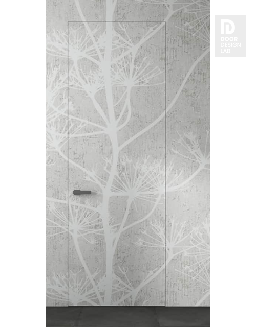 DOOR SLAB EXAMPLE FLUSH LVL PRIMED DOOR FOR WALLPAPERING WITH TREE BRANCH DESIGN 36" X 108" X 1 3/4"