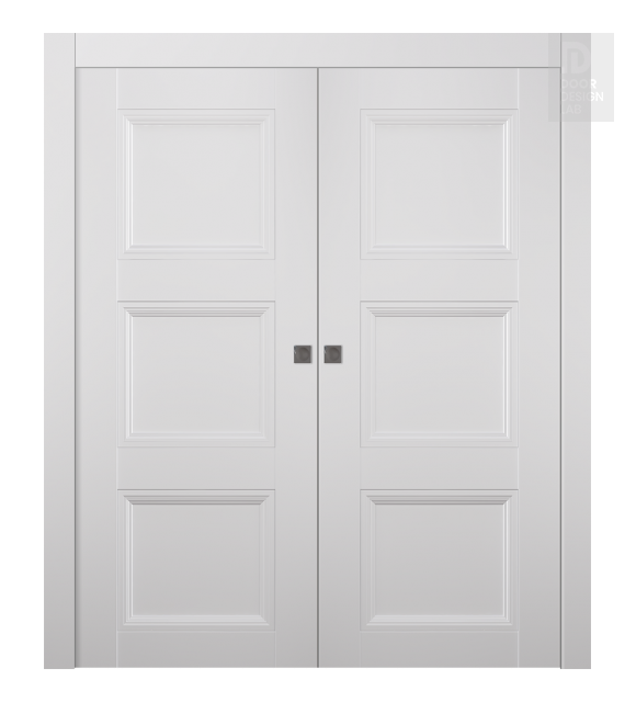Oxford Duo 07 2Rn Snow White Double pocket doors