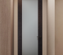 Avanti 207 Vetro Black Apricot Modern Interior Frameless Door by Belldinni
