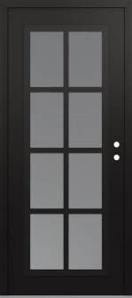 Diamond C16 36" x 80" black/white frosted Glass Panel black LHI