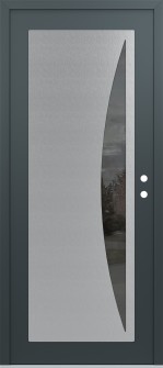 Diamond C13 36" x 80" anthracite/anthracite mirrored Glass Panel stainless steel LHI