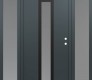 Modern Steel Front Door DIAMOND A1 64" X 80" ANTHRACITE/ANTHRACITE FROSTED GLASS PANEL BLACK LHI WITH 2 SIDELITES FROSTED GLASS