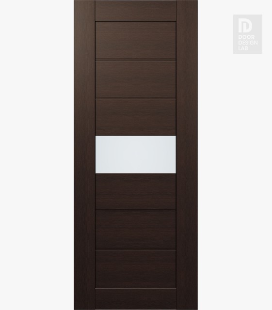 Modern Interior DOOR SLAB EDNA VETRO VERALINGA OAK 32" X 84" X 1 3/4" FROSTED GLASS