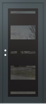 Diamond C10 36" x 80" anthracite/anthracite mirrored Glass Panel black RHI