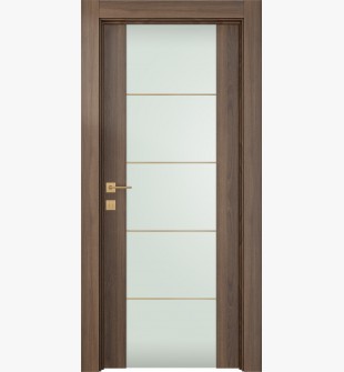 Avon 202 4H Vetro Pecan Nutwood Hinged doors