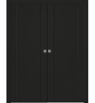 Avon 07 Black Matte Double pocket doors