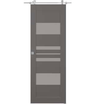 Romi Vetro Gray Matte Barn doors