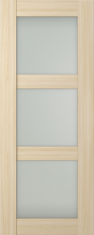 DOOR SLAB AVON 3 LITE VETRO LOIRE ASH 28" X 80" X 1 3/4"