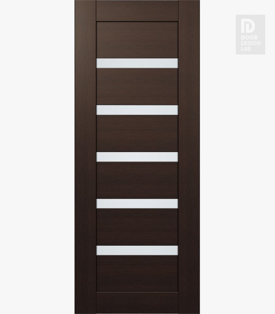 Modern Interior DOOR SLAB LEORA VETRO VERALINGA OAK 30" X 96" X 1 3/4" FROSTED GLASS