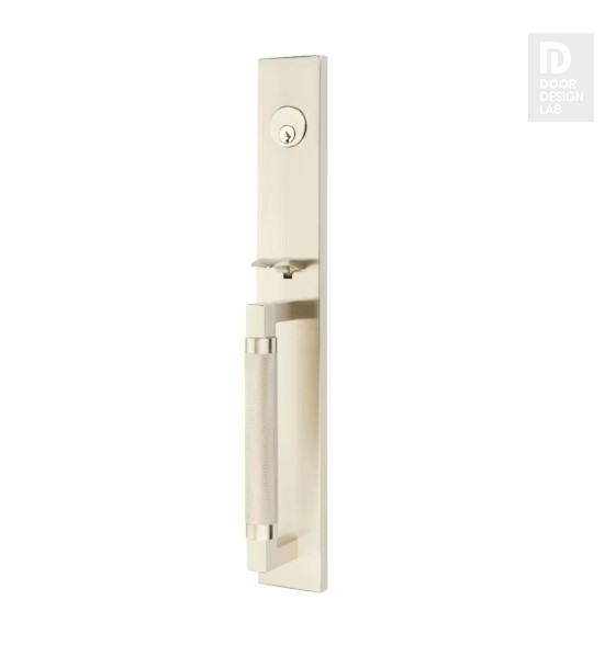 EMTEK HERCULES KNURLED FULL LENGTH DUMMY 4209 SATIN NICKEL US15 for Steel Front Doors