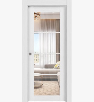 Palladio 4 Lite Clear Vetro Bianco Noble Pocket doors