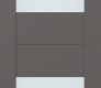 Modern Interior RTA DOOR SLAB BERTA VETRO GRAY MATTE 32" X 96" X 1 3/4" FROSTED GLASS