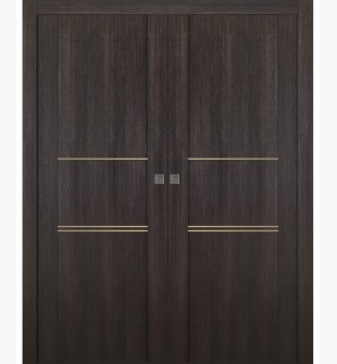 Avon 01 3H Gold Veralinga Oak Double pocket doors