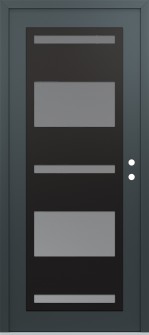 Diamond C10 36" x 80" anthracite/anthracite frosted Glass Panel black LHI